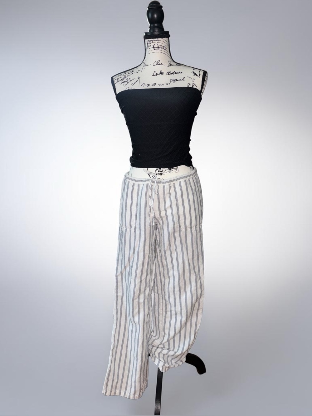 Victoria’s Secret Blue Stripe Beach Coastal Drawstring Pants Size 6